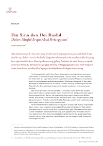 Ibn Sina dan Ibn Rushd Dalam Filsafat Eropa Abad Pertengahan*