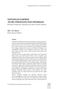 tantangan dakwah di era teknologi dan informasi