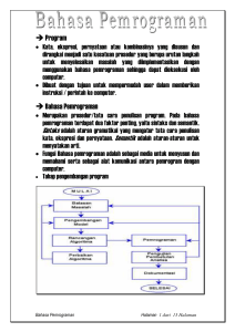 Bahasa Pemrograman - Rizki Muliono,S.Kom,M.Kom