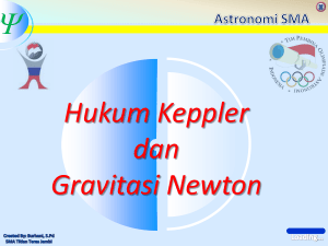 Hukum Keppler dan Gravitasi Newton