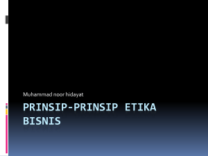 prinsip-prinsip etika bisnis