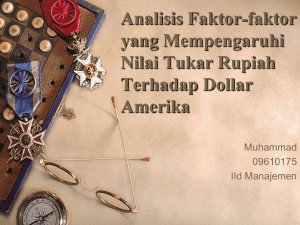 faktor yang mempengaruhi nilai tukar rupiah