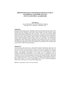 kriptografi dan stenografi menggunakan