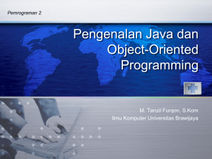 Pemrograman II Sejarah Perkembangan Java