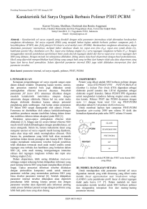 Karakteristik Sel Surya Organik Berbasis Polimer P3HT:PCBM (PDF