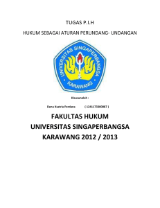 fakultas hukum universitas singaperbangsa karawang 2012 / 2013