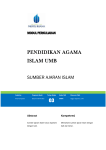 Modul Pendidikan Agama Islam [TM3].
