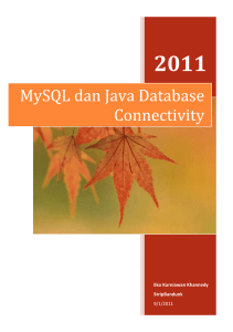 MySQL dan Java Database Connectivity