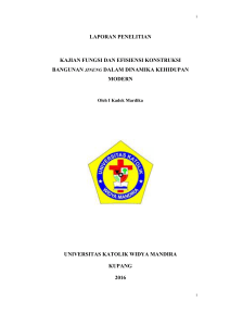 laporan penelitian kajian fungsi dan efisiensi konstruksi bangunan