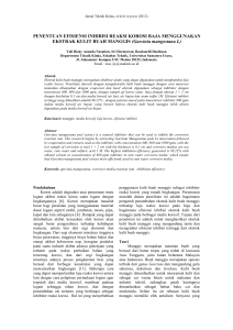 Jurnal Teknik Kimia, Article in press (2012) PENENTUAN EFISIENSI