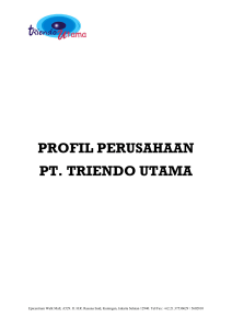 PROFIL PERUSAHAAN PT. TRIENDO UTAMA