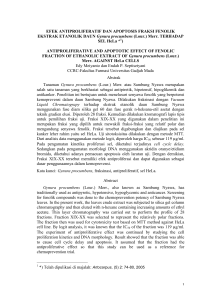 1 EFEK ANTIPROLIFERATIF DAN APOPTOSIS FRAKSI FENOLIK