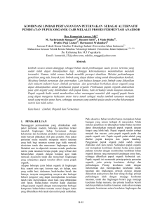 kombinasi limbah pertanian dan peternakan sebagai