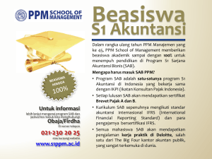 Beasiswa S1 Akuntansi PPM School of Management