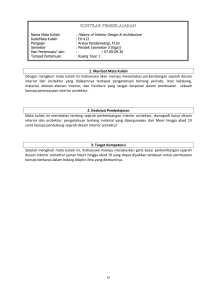 kontrak pembelajaran sejarah desain inetrior arsitektur