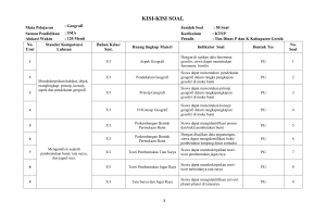 KISI-KISI SOAL - Dikmen Gresik
