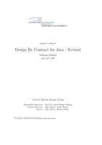 Design By Contract for Java - Revised - Modern Jass