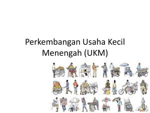 Perkembangan Usaha Kecil Menengah (UKM)