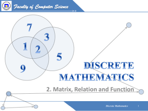 2. Matrix, Relation and Function