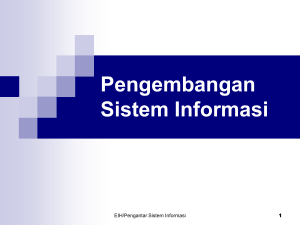 Pengembangan Sistem dan Pengadaan Informasi