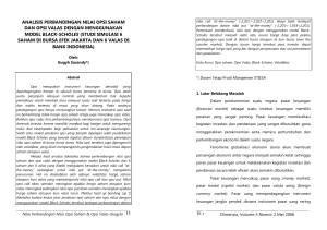 analisis perbandingan nilai opsi saham dan opsi valas dengan