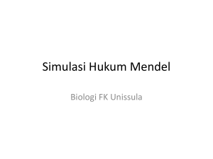Simulasi Hukum Mendel - Laboratorium Biologi FK Unissula