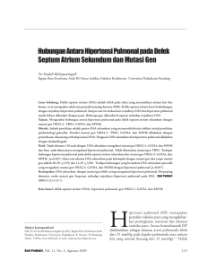 Hubungan Antara Hipertensi Pulmonal pada Defek Septum Atrium