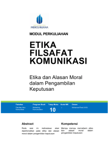 Etika dan Alasan Moral dalam Pengambilan Keputusan