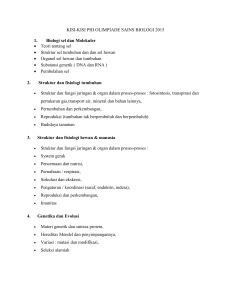 Kisi-kisi Olimpiade Biologi