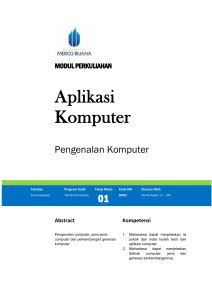 Komputer (computer) - Universitas Mercu Buana