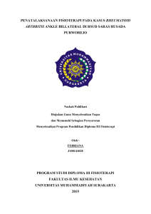 penatalaksanaan fisioterapi pada kasus rheumatoid arthritis ankle