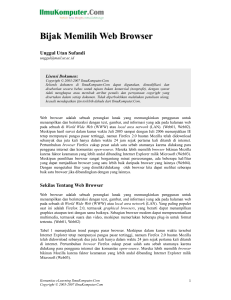 Bijak Memilih Web Browser