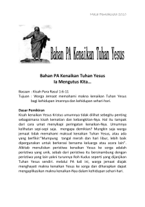 Materi PA Kenaikan Tuhan Yesus