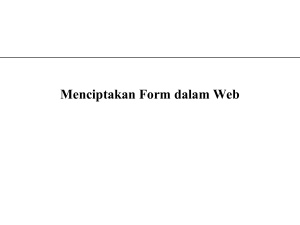 Menciptakan Form dalam Web