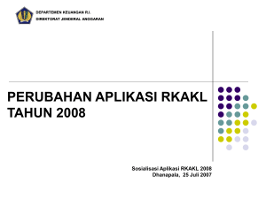 Perencanaan Penganggaran 2008 - Direktorat Jenderal Anggaran