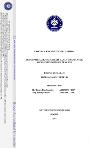 Desain Operasional Satelit Lapan-Orari Untuk