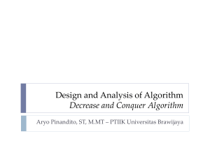 Decrease and Conquer - Aryo Pinandito