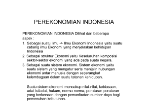 PEREKONOMIAN INDONESIA