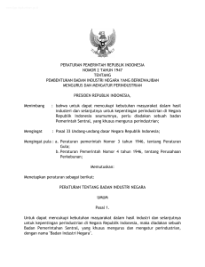 peraturan pemerintah republik indonesia nomor 2 tahun 1947