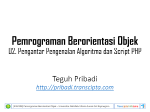 Pengantar Pengenalan Algoritma dan Bahasa