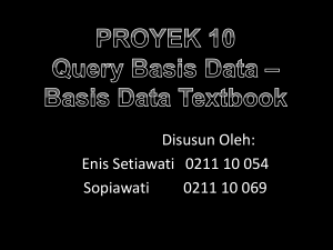 proyek 10 Query Basis Data Textbook