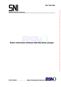 Batas maksimum cemaran mikroba dalam pangan