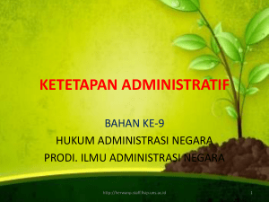 ketetapan administratif - Herwan Parwiyanto FISIP