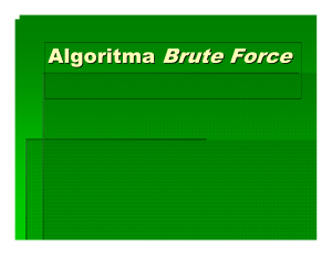 Algoritma Brute Force - Simulation Laboratory