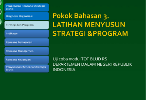 rencana strategis bisnis bagi rsud dengan pendekatan program klinik