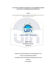 analisis variabel ekonomi yang mempengaruhi jumlah uang