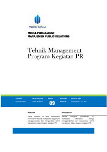 Modul Manajemen Public Relations [TM9].