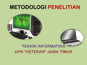 metodologi penelitian - E-learning UPN JATIM