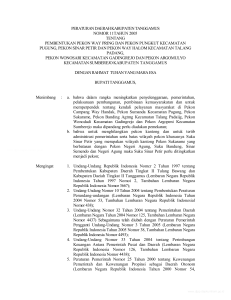 peraturan daerah kabupaten tanggamus nomor 11tahun 2005