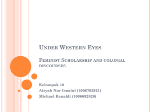 Under Western Eyes Feminist Scholarship and colonial discourses